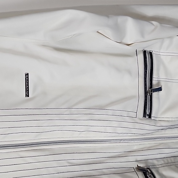 Vintage SEAN JOHN Mens Large Track Jacket Off White Full Zip Long Sleeve - Picture 2 of 8